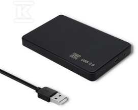 QOLTEC išorinio kietojo disko dėklas HDD/SSD 2.5" SATA3 USB 2.0 Juodas