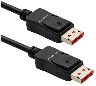 Qoltec Itin greitas kabelis DisplayPort v2.1 | Full HD | 4K 8K | 54Gb/s | UHBR13.5 | 0,5 m
