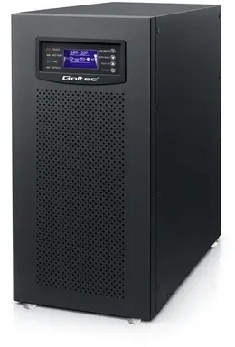 Qoltec Atsarginis maitinimo šaltinis UPS 3 fazių | 10kVA | LCD | EPO | USB | SNMP | On-line | Aukšto dažnio