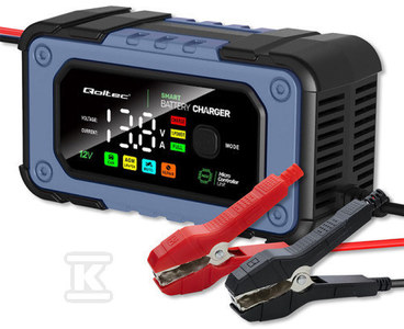 Qoltec Intelektualus mikroprocesorius kroviklis 12V | 7A | AGM LiFePO4 GEL akumuliatoriaus įkroviklis su remonto funkcija