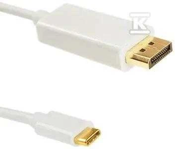 QOLTEC 50412 Qoltec DisplayPort alternatyvus režimas USB 3.1 CM / DisplayPort M 4Kx2K 1m