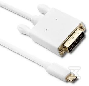 QOLTEC 50417 Qoltec DisplayPort Alternatyvus režimas USB 3.1 tipo C vyriškas DVI kištukas 4Kx2K 2m