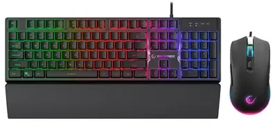RAMPAGE FORTUNA GAMING SET: Klaviatūra WITH Pelės kilimėlis ir pelė