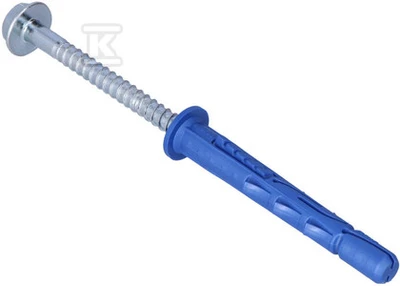 Nailoninis kaištis su varžtu RawlPlug R-FF1-N-10K080; 9,8x80 mm; 7,0x89 mm; SW13/T40; 1 vnt.