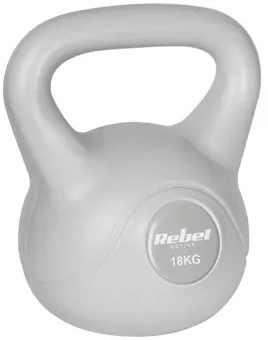 REBEL ACTIVE Kettlebell bituminous pilka 18 kg
