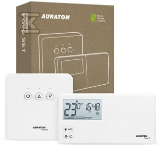 AURATON PAVO SET (AURATON R30 RT) savaitinis belaidis termoreguliatorius su šildymo prietaiso valdikliu (komplektas)