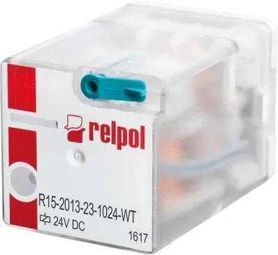 Relpol 804439 Pramoninė relė 3P 10A 24V DC AgNi/Au R15-2113-23-1024-WT 804439