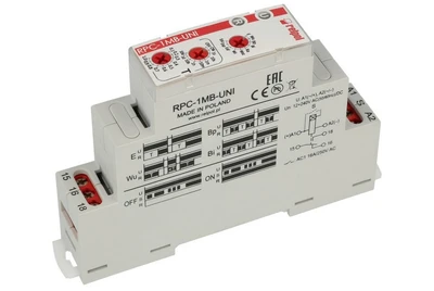 „Relpol“ laiko relė 1P 1 sek.–10 dienų 12–240 V AC/DC 50/60 Hz daugiafunkcis RPC-1MA-UNI (863181)