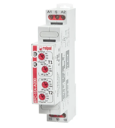 Relpol Laiko relė 1P 1sek.-10dienų 230V AC 50/60Hz atidėtas išjungimas RPC-1EA-A230 863204