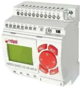 Relpol Programuojama relė 230V AC 8in 4out su ekranu ir klaviatūra NEED-230AC-22-08-4R-D (859360)