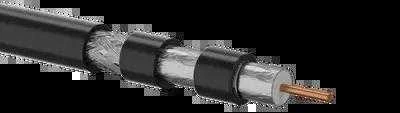 RG6 75 omų gelis Trishield išorinis koncentrinis koncentrinis laidas, 1.02/4.55/6.86 PE Fca 500m ALANTEC