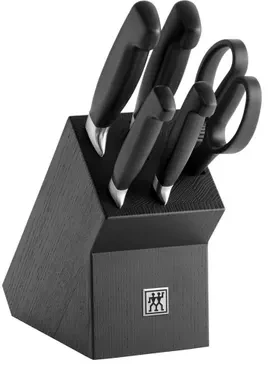 4 peilių rinkinys su bloku ZWILLING Four Star 35144-600-0, Juodas