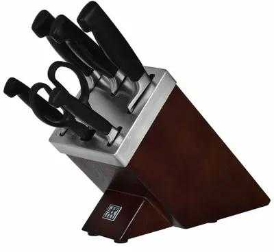 ZWILLING FOUR STAR 7 dalių tamsaus uosinio peilių rinkinys su KIS technologija