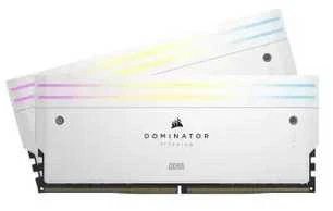 Stacionarių kompiuterių atmintis CORSAIR RAM DOMINATOR TITANIUM CMP32GX5M2X7000C34W RGB 32GB (2 x 16GB), Baltos spalvos