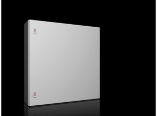Rittal AX kompaktiškas korpusas 760x760x210 mm lakštinio plieno su montavimo plokšte viengulės durys 2 kumštelių spynos 1077 000