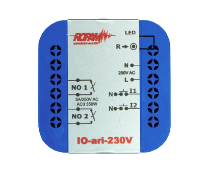 Ropam IO-ari-230V belaidis dviejų kanalų 230V kintamosios srovės valdiklis