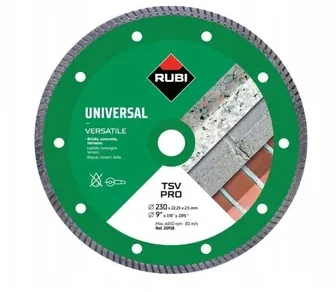 Deimantinis pjovimo diskas Rubi TSV 230 PRO; 230 mm