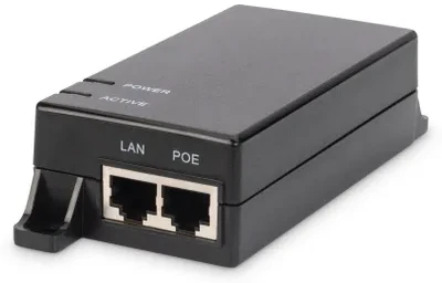Assmann Electronic Assmann elektroninis DIGITUS Gigabit PoE purkštukas 802.3af 10/100/1000Mbps maitinimo kontaktai 4/5+ 7/8- Išvestis maks. 48V 15,4W