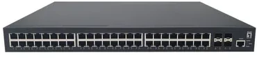Šakotuvas Level One LevelOne GTP-5271DP przełącznik sieciowy Zarządzany L2/L3 Gigabit Ethernet (10/100/1000) Obsługa PoE 1U Pilka