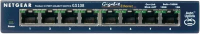 Šakotuvas Netatmo Netgear Switch GS108GE Nevaldomas, Stalinis kompiuteris, 1 Gbps (RJ-45) jungtys kiekis 8, Maitinimo tipas Išorinis