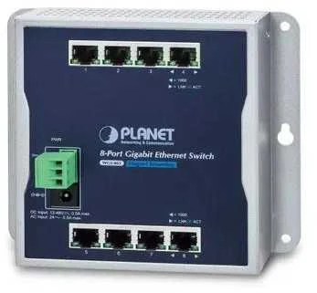 Šakotuvas PLANET WGS-803 tinklo komutatorius Ne-valdomas L2 Gigabit Ethernet (10/100/1000) Juoda