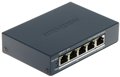 Šakotuvas SWITCH POE DS-3E1505P-EI 4 PRIEVADŲ Hikvision