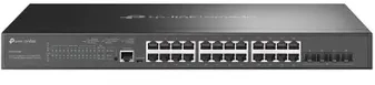 Šakotuvas TP-LINK | 24 prievadų gigabito ir 4 prievadų 10GE SFP+ L2+ valdomas komutatorius su 24 prievadų PoE+ | TL-SG3428XMP JetStream | Valdomas L2+ | Montuojamas į lentyną