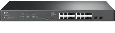 Šakotuvas Switch TP-Link JetStream TL-SG2218P przełącznik sieciowy zarządzany L2/L2+ Gigabit Ethernet (10/100/1000) obsługa PoE 1U juoda