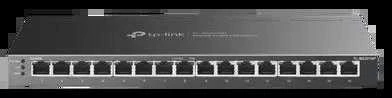 Šakotuvas TP-LINK | „etStream“ 16 prievadų gigabito išmanusis komutatorius su 8 prievadų „PoE+“ | TL-SG2016P | Valdomas žiniatinklyje | Stalinis | Maitinimo šaltinis: išorinis