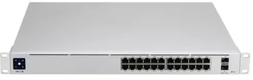 UBIQUITI USW-Pro-24-POE UniFi komutatorius, 24 x 400 W, 24 gigabito RJ45 prievadai, 2 SFP+ prievadai, PoE++