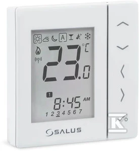 Salus bezvadu termostats VS10WRF 230V, programmējams, iebūvējams, balts