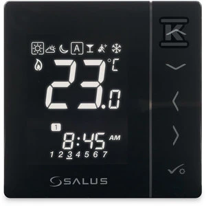 Salus termostats VS30B, programmējams, juodas