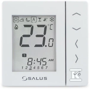 Salus VS30W skaitmeninis termostatas (naktinė versija), baltas