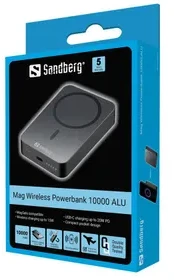 Sandberg Magnet Wireless Powerbank 10000 ALU