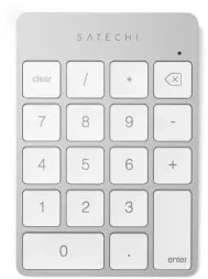 Klaviatūra Carruzzo Satechi ALUMINUM RECHARGEABLE BT KEYPAD SILV. GR Skaitinis „Bluetooth“ Sidabras