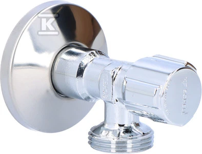 Chromuotas Schell kampinis ventilis su rozete