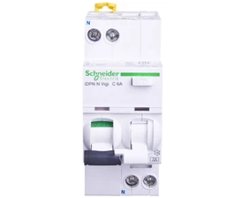 Schneider liekamasis grandinės pertraukiklis iDPN N VIGI 2P 6A C 0.03A A A9D32606