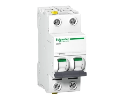Schneider A9F03263 Grandinės pertraukiklis 2P B 63A 6kA AC iC60N-B63-2 A9F03263