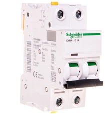 „Schneider Electric“ grandinės pertraukiklis 2P D 1A 6 kA AC iC60N-D1-2 (A9F05201)