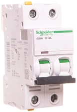 Schneider A9F05216 Grandinės pertraukiklis 2P D 16A 6kA AC iC60N-D16-2 A9F05216