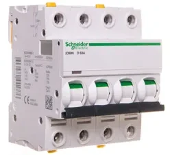 Schneider A9F05463 Grandinės pertraukiklis 4P D 63A 6kA AC iC60N-D63-4 A9F05463