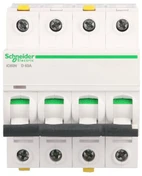 Schneider A9F05463 Grandinės pertraukiklis 4P D 63A 6kA AC iC60N-D63-4 A9F05463