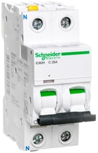 „Schneider Electric“ grandinės pertraukiklis 1P+NC 25A 10kA AC iC60H-C25-1N (A9F07625)
