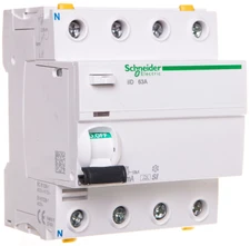 Schneider Electric „Schneider iID 4P 63A 30mA“ diferencialinis automatinis jungiklis, SI tipas (A9Z31463)