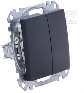 2 klavišų perjungiklis Schneider Electric Sedna Design SDD114108 (antracitas)