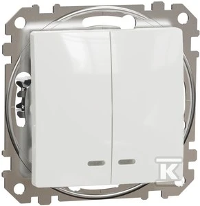 Schneider Electric Sedna Design žvakidės jungiklis su baltu apšvietimu SDD111105L