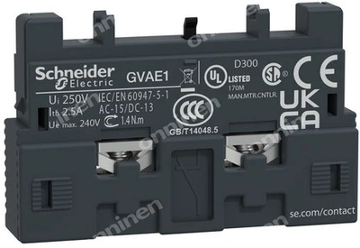 Schneider Electric Schneider Papildomas kontaktas 1P priekinio montavimo (GVAE1)