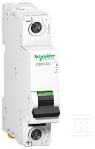 „Schneider Electric“ nuolatinės srovės komutatorius C60H-DC 1P 6A C 250 V DC (A9N61506)