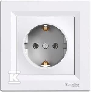 „Schneider Electric“ įžemintas Asfora jungtuvas su balta jungtimi (EPH2900121)