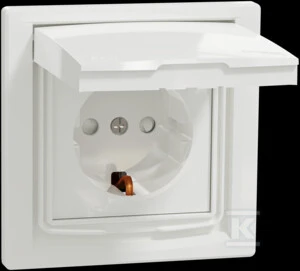 Schneider Electric Asfora vieno instaliavimo lizdas su atvartu baltas (EPH3100321)